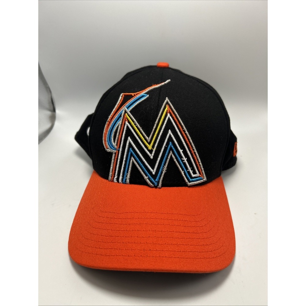 Miami Marlins New Era 59Fifty MLB On Field Hat Cap Black Medium Large